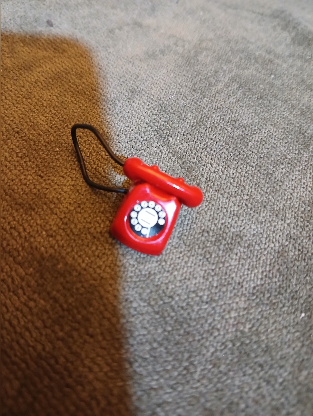 Mini Red Retro Rotary Phone Metal